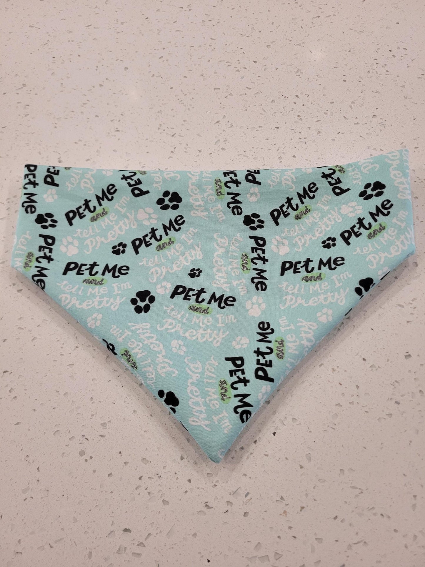 Pet Me I'm Pretty/Cute Scrunchie Pet Bandana - 3 Fabric Options Available