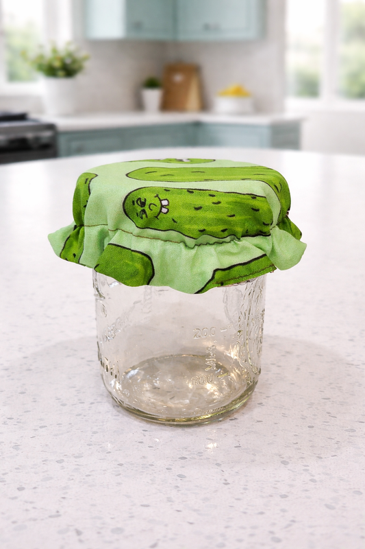 Reusable/Reversible Sourdough Starter Jar Covers - Multi Fabric Options Available