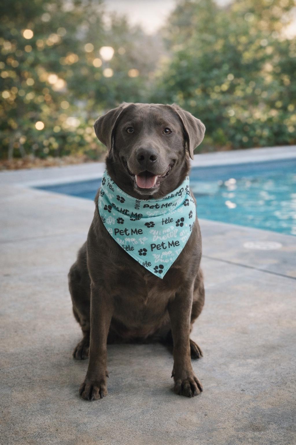 Pet Me I'm Pretty/Cute Scrunchie Pet Bandana - 3 Fabric Options Available