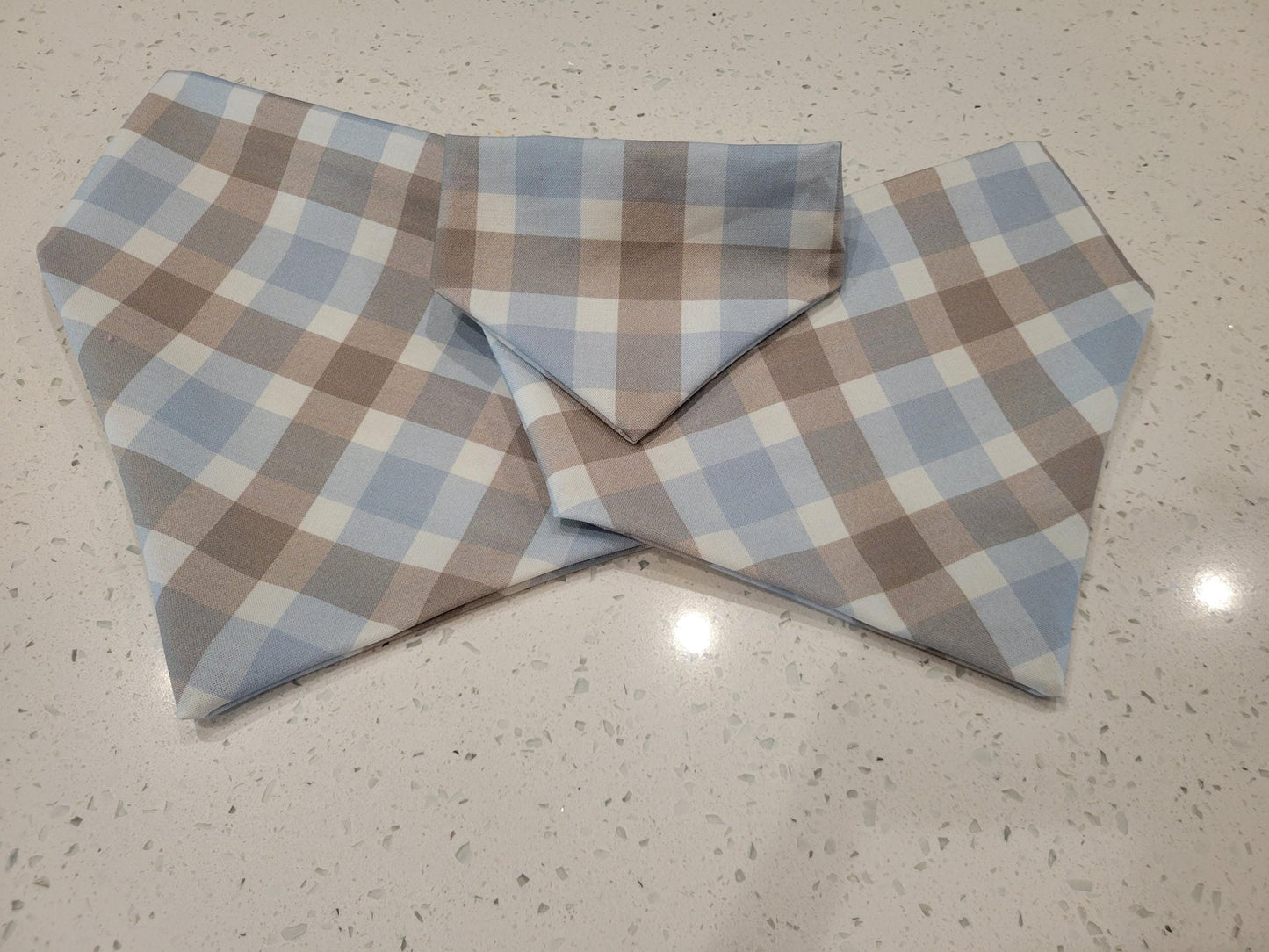 Plaid Scrunchie Pet Bandana - 2 Fabric Color Options Available